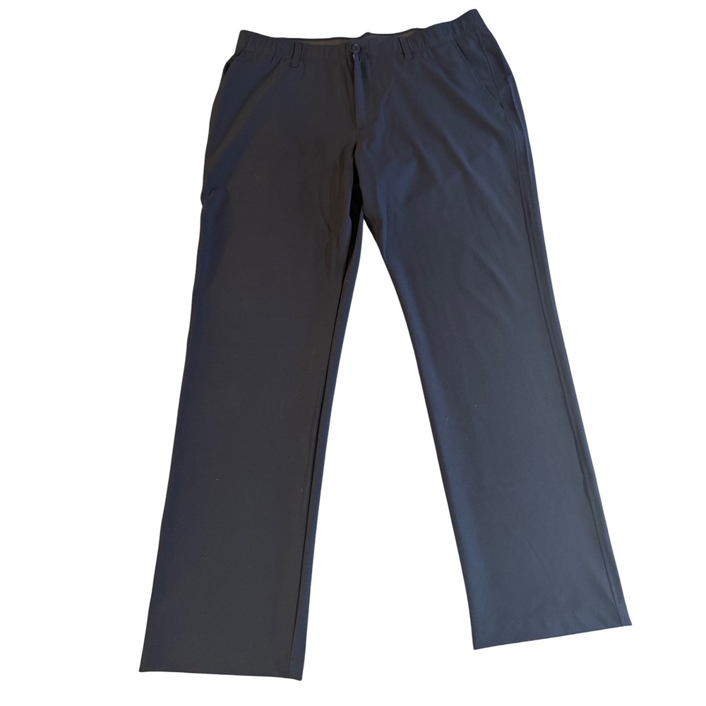Under Armour Mens Golf Pants Black‎ 40x32 Straight Leg Flat Front Performance